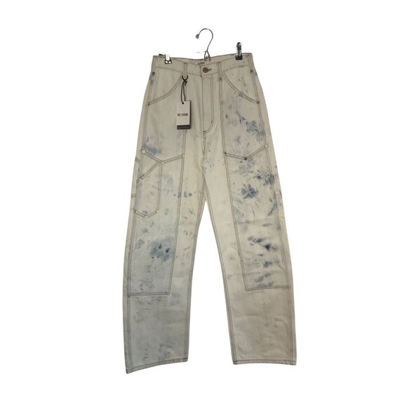 Re/Done White Super High Workwear Jeans size 26 denim bleached Y2K 90’s vintage - Picture 4 of 14